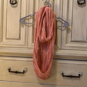 Coral knit infinity scarf